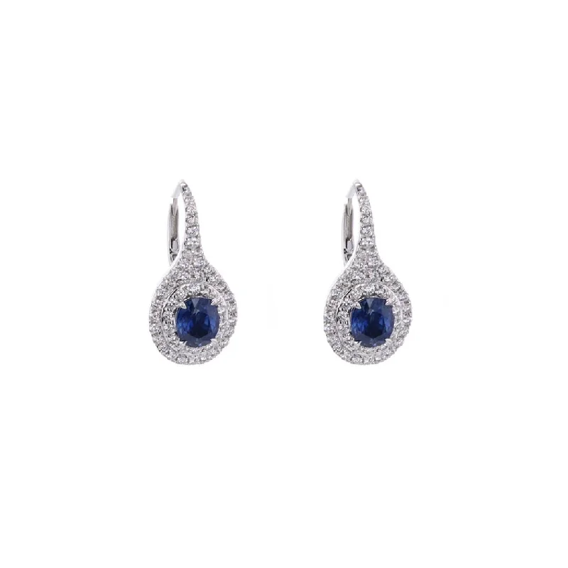 Must-Have Jewelry At Irresistible Discounts Blue Sapphire & Diamond Drop Earrings