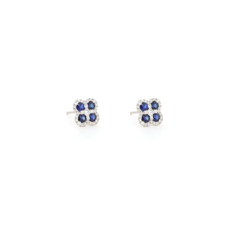 Luxury Meets Affordability – Jewelry Sale Live Now Blue Sapphire & Diamond Earrings