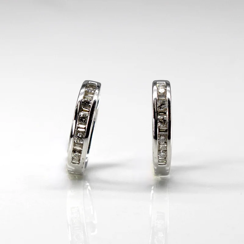 Exclusive Savings On Timeless Jewelry Pieces Channel Set Diamond Huggie Earrings | 0.32ctw |