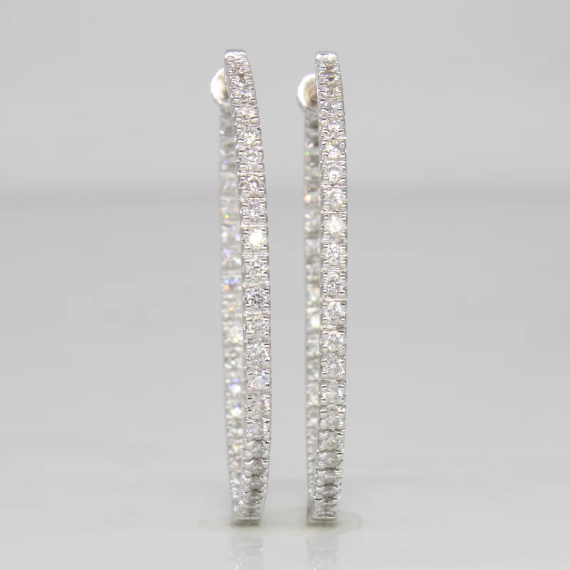 Elevate Your Outfit With Discounted Statement Jewelry Diamond Hoop Earrings | 1.00ctw |