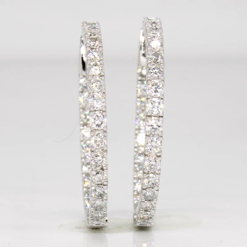 Exclusive Online Jewelry Sale – Don't Wait Diamond Hoop Earrings | 1.56ctw |