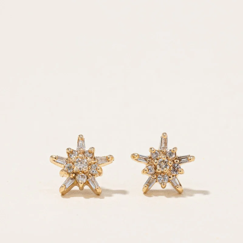 Stunning Jewelry At A Fraction Of The Price Diamond Star Earrings | 0.20ctw |