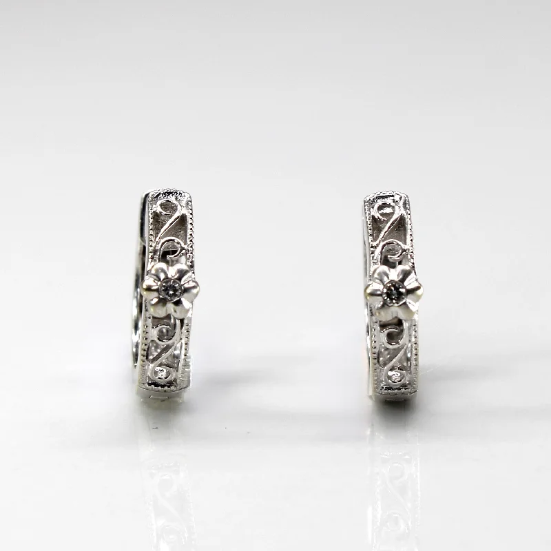 Big Savings On Your Favorite Jewelry Pieces Diamond White Gold Huggie Earrings | 0.02ctw |