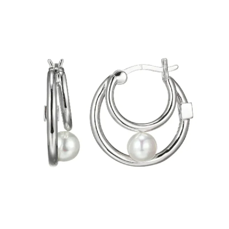 Don't Miss These Dazzling Jewelry Discounts Elle "Simpatico" White Shell Pearl Hoop Earrings