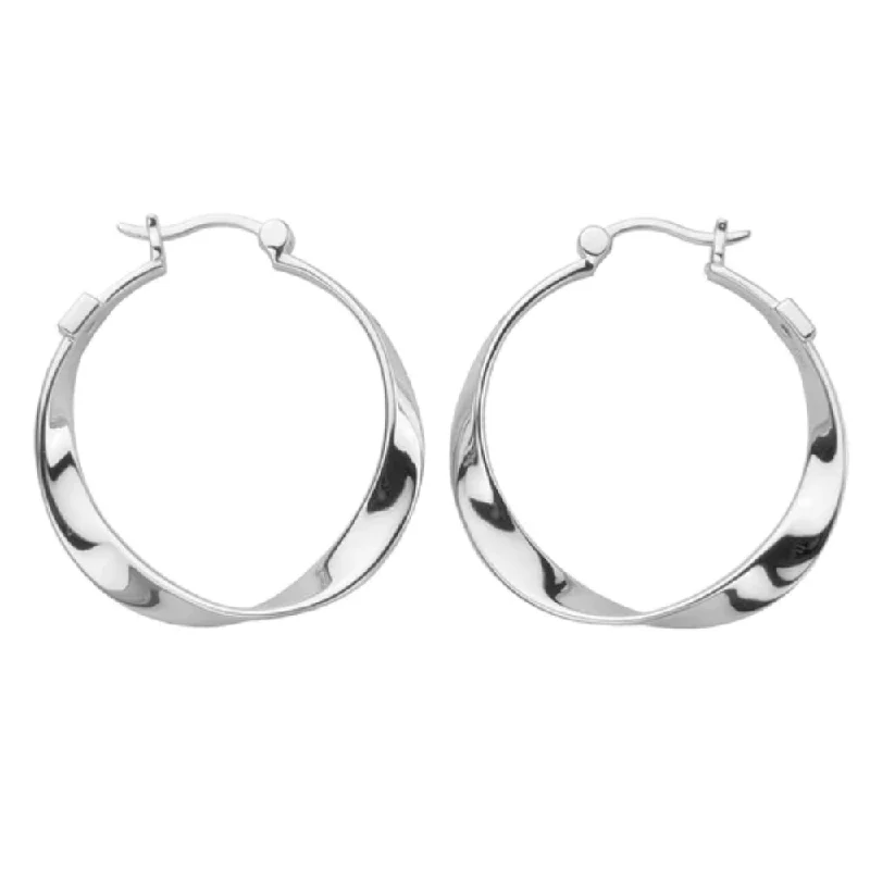 Buy More, Save More On Stunning Jewelry Pieces Elle Sterling Silver Sleek Twist Hoops