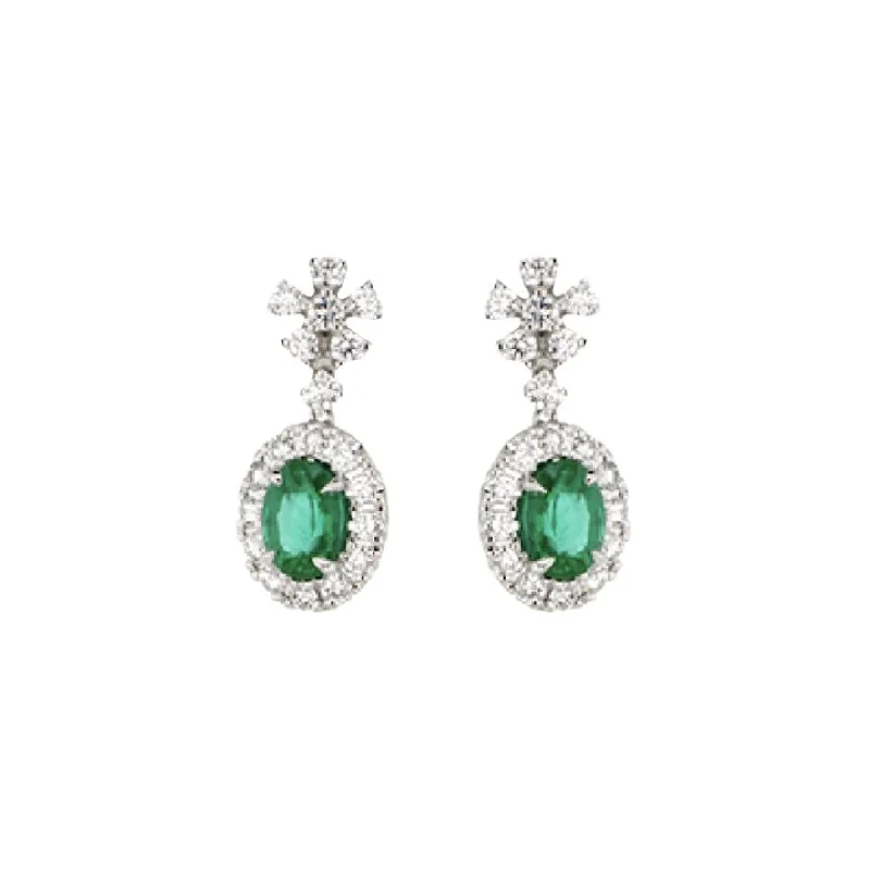 Huge Savings On Premium Jewelry Styles Emerald & Diamond Drop Earrings