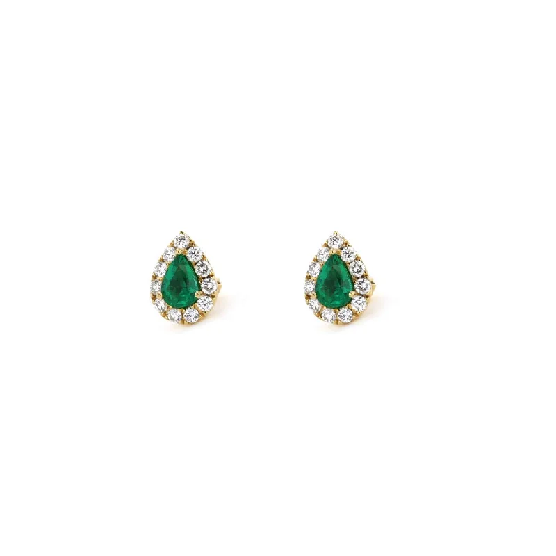 Elegant Rose Gold Jewelry For A Stylish Touch Emerald & Diamond Earrings