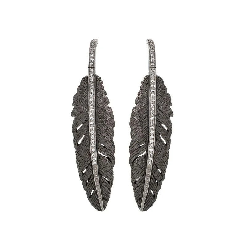 Fine Jewelry, Limited-Time Offers Available Feather 52mm Earrings with Diamonds