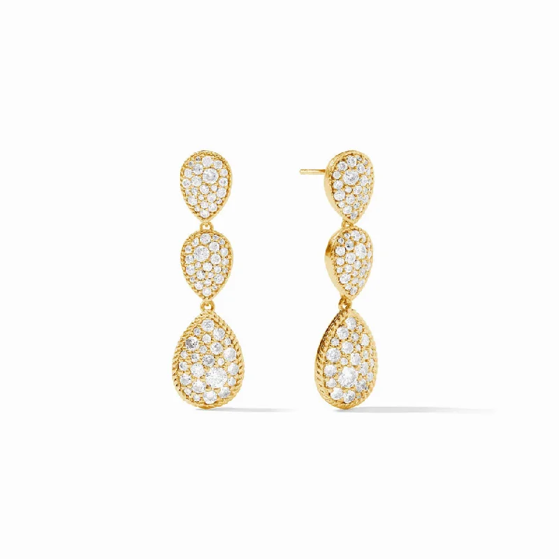 High-End Sparkle, Low-End Prices – Shop Now Julie Vos Luna Teardrop Tier Earring