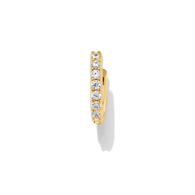 Stunning Statement Jewelry, Unbeatable Discounts Kendra Scott Addison Crystal Huggie Single Earring - Gold White Crystal