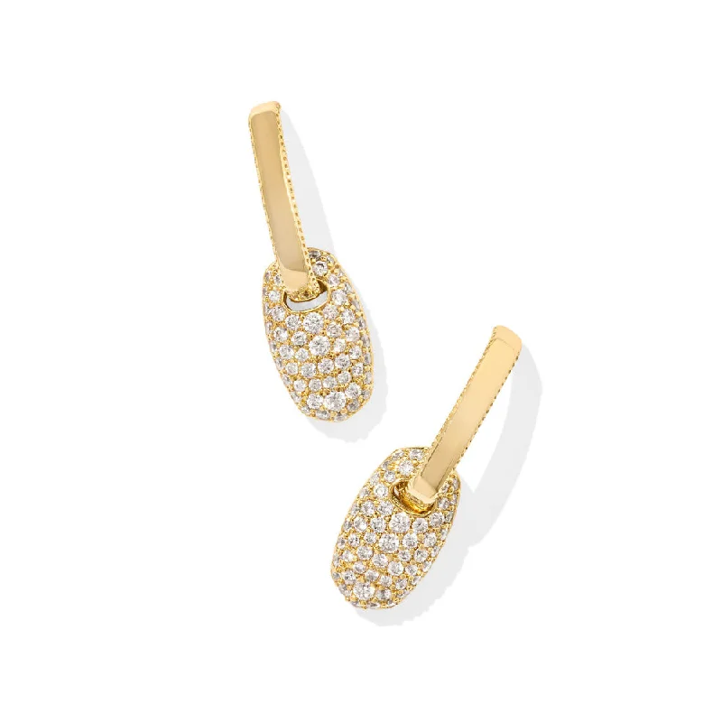 Trendy Minimalist Jewelry For Everyday Wear Kendra Scott Bailey Pave Huggie Earrings