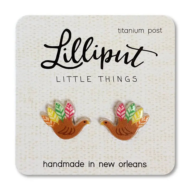 Personalized Engraved Jewelry For Meaningful Gifts Lilliput Little Things Thanksgiving Hand Turkey Earrings