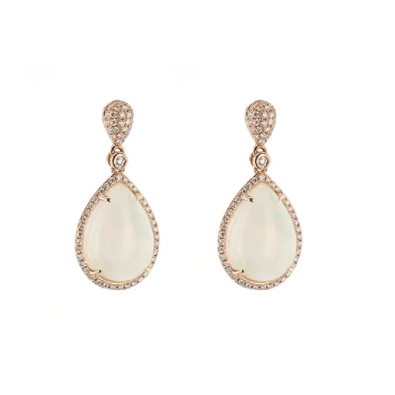 Make Every Moment Shine – Jewelry Discounts Available Opal & Diamond Drop Earrings