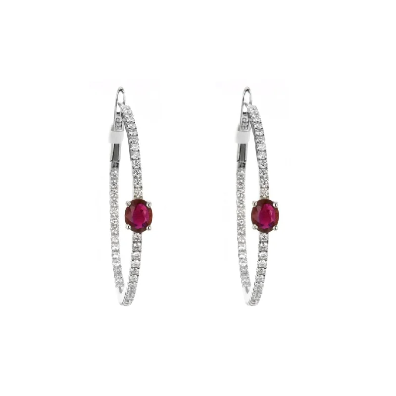 Exclusive Jewelry Bundles At Discounted Rates Ruby & Diamond Inside-Out Hoop Earrings