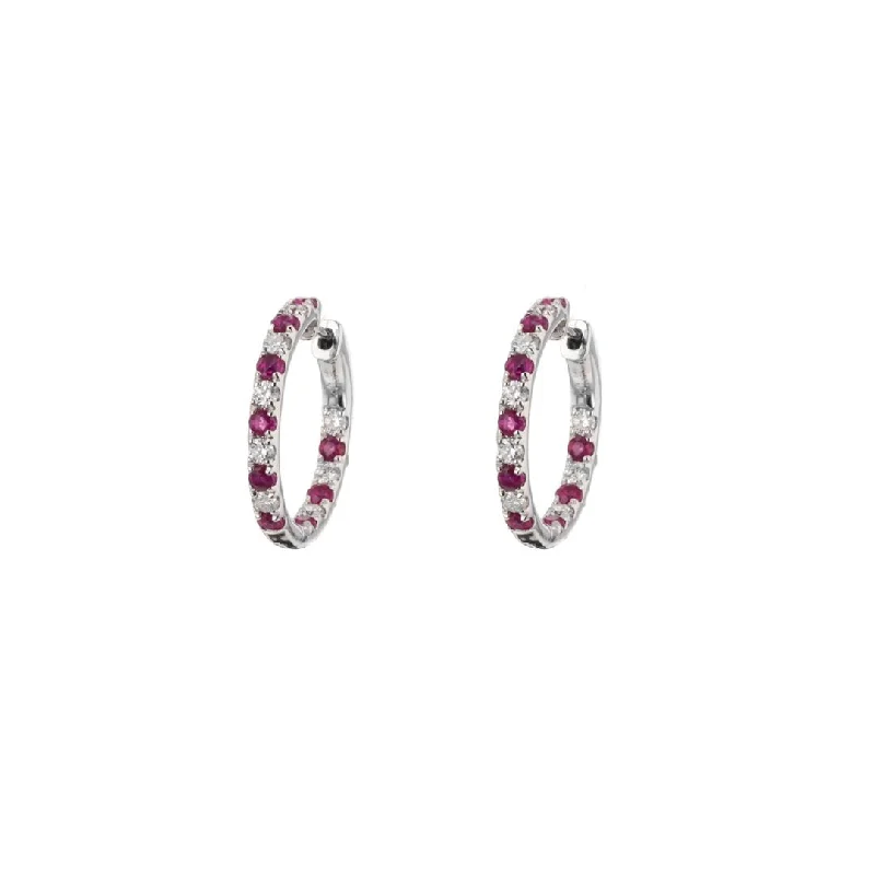 Timeless Jewelry At Special Discount Rates Ruby & Diamond Inside-Out Earrings