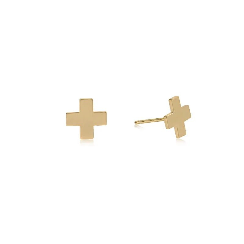 Elegant Jewelry At Unbeatable Offers – Shop Before It's Gone Signature Cross Stud - Gold