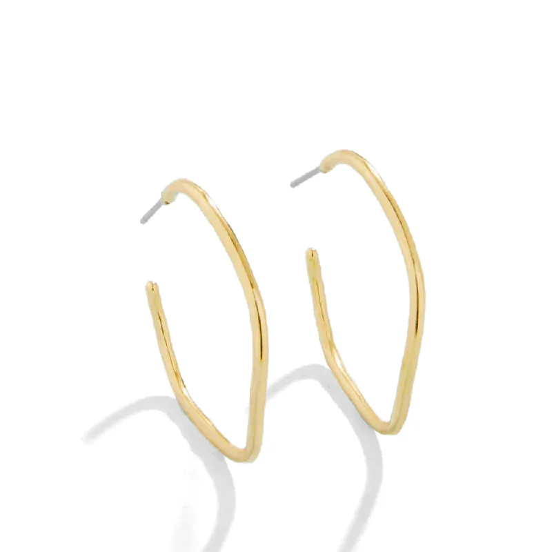 Exclusive Gemstone Jewelry Markdowns – Shop Now Spartina Splash Ripple Wave Hoop Earrings 32mm Gold