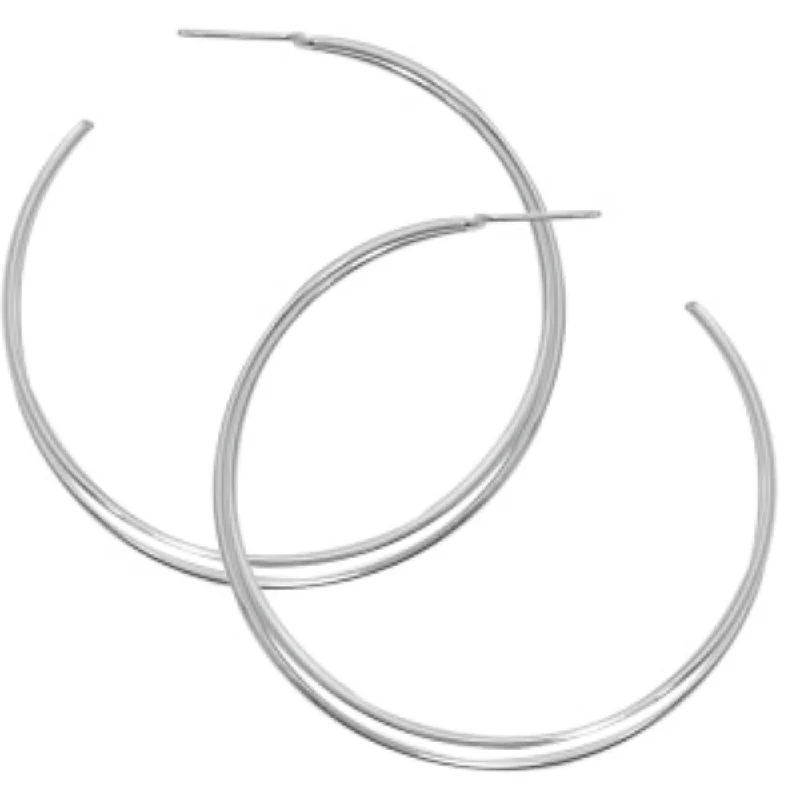 Exclusive Jewelry Offers – Shine For Less Sterling Silver 4mm Crossover Hoop Earrings