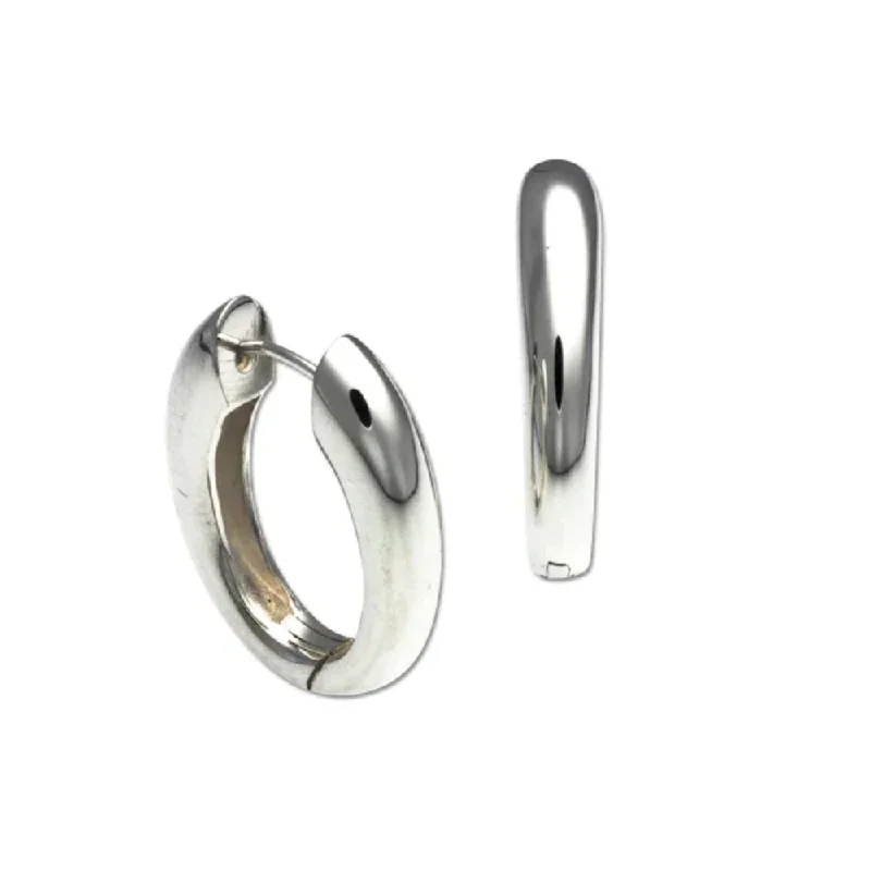 Affordable Glamour – Must-Have Jewelry At Special Rates Sterling Silver Oval Snap Hoops