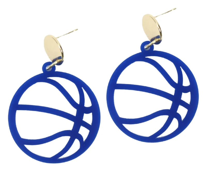 Exclusive Jewelry Sale – Shine For Less The Blue Basketball Earring