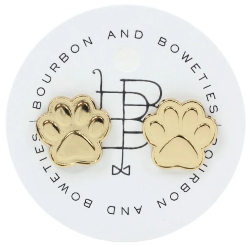 Personalized Engraved Jewelry For Meaningful Gifts The Gold Paw Stud Earring