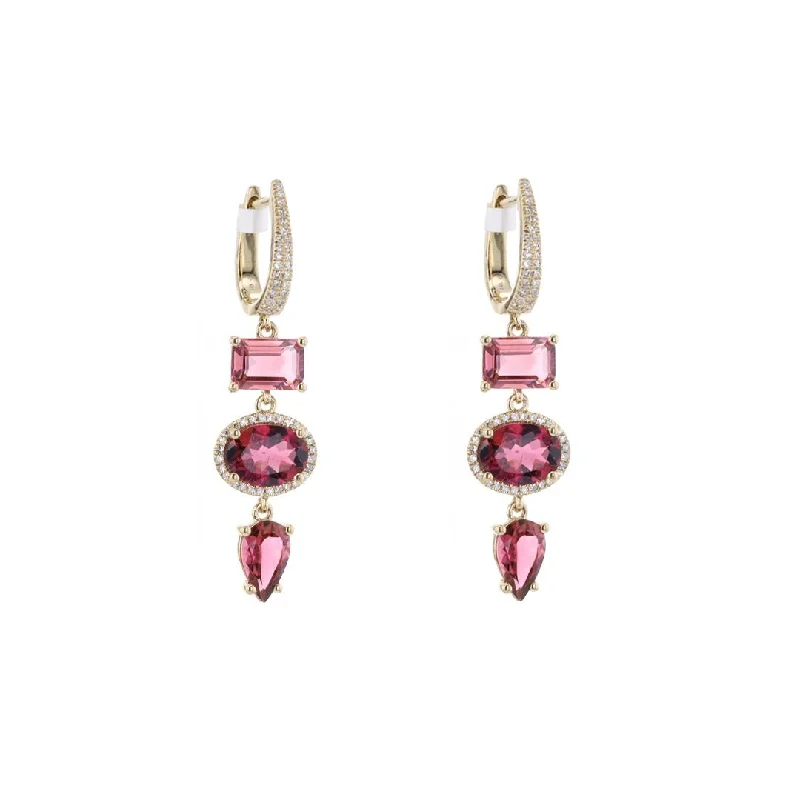 Must-Have Jewelry At Unbelievable Discounts Tourmaline & Diamond Drop Earrings