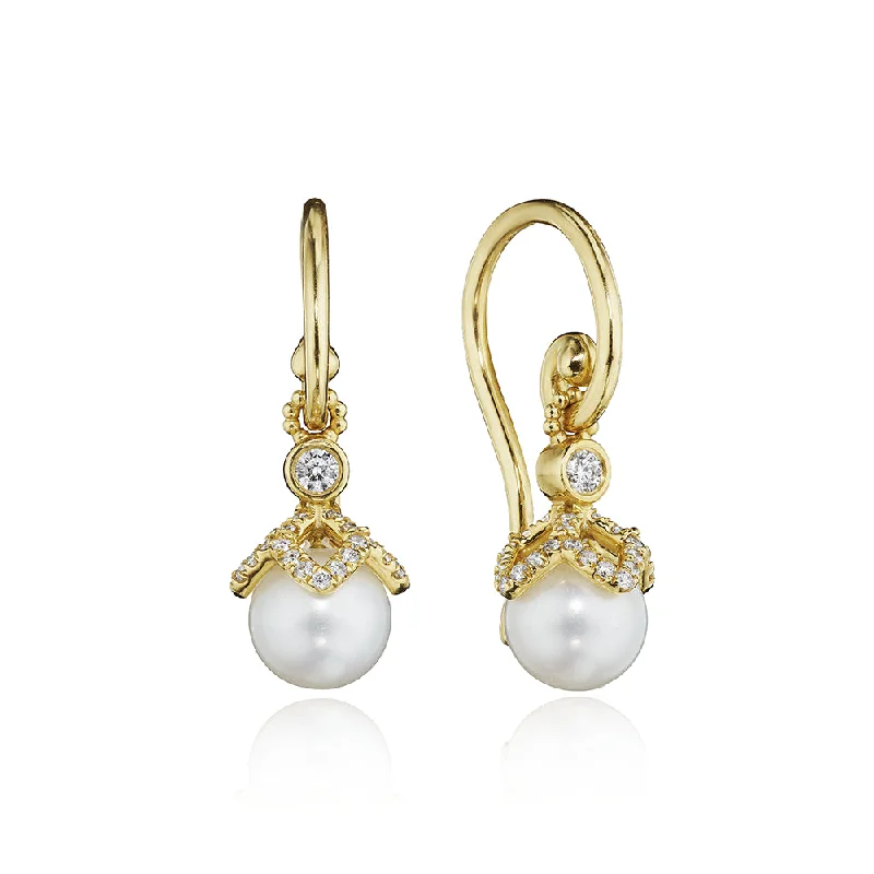 Don't Miss Out On Jaw-Dropping Jewelry Discounts Verragio 18k Petal Cap Pearl Dangle Earrings