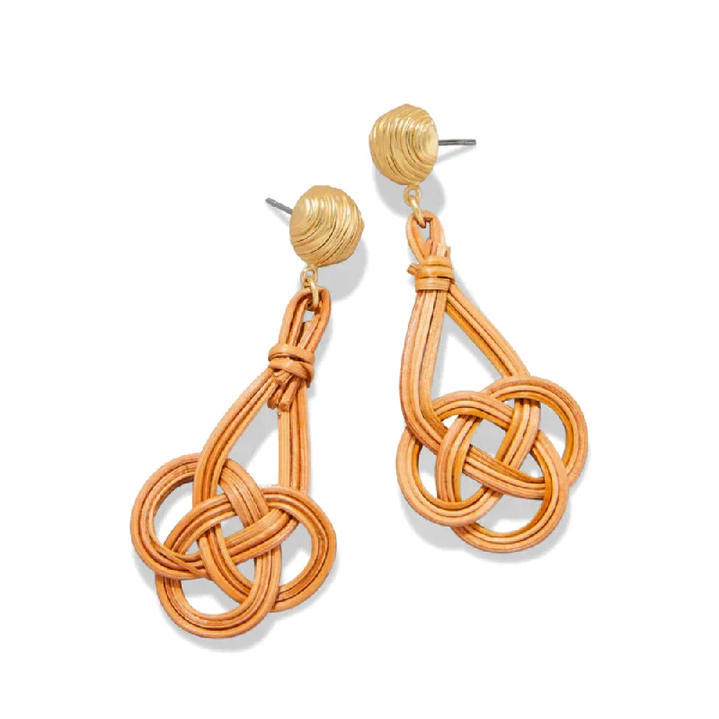 Chic And Stylish Jewelry At Exclusive Prices Spartina Woven Knot Earrings - Natural