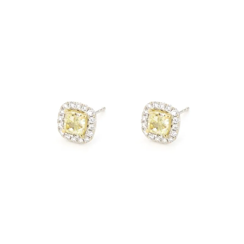 Chic And Stylish Jewelry At Discounted Prices Yellow Diamond & White Diamond Earrings | M10268908