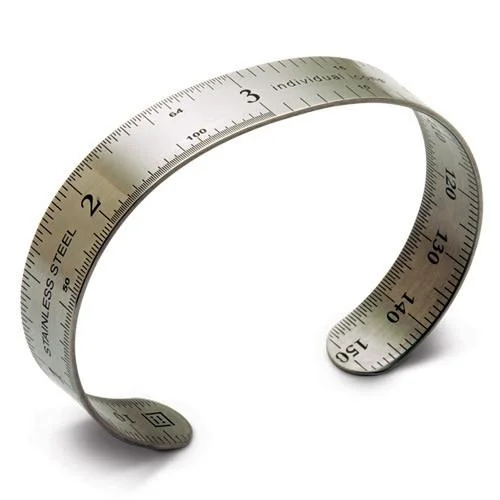 Waterproof Stainless Steel Jewelry For Lasting Beauty Ruler Bracelet, inches, 1/2"