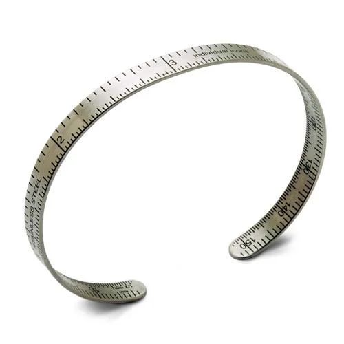 Fashion-Forward Geometric Jewelry For Contemporary Style Ruler Bracelet, Inches, 1/4"