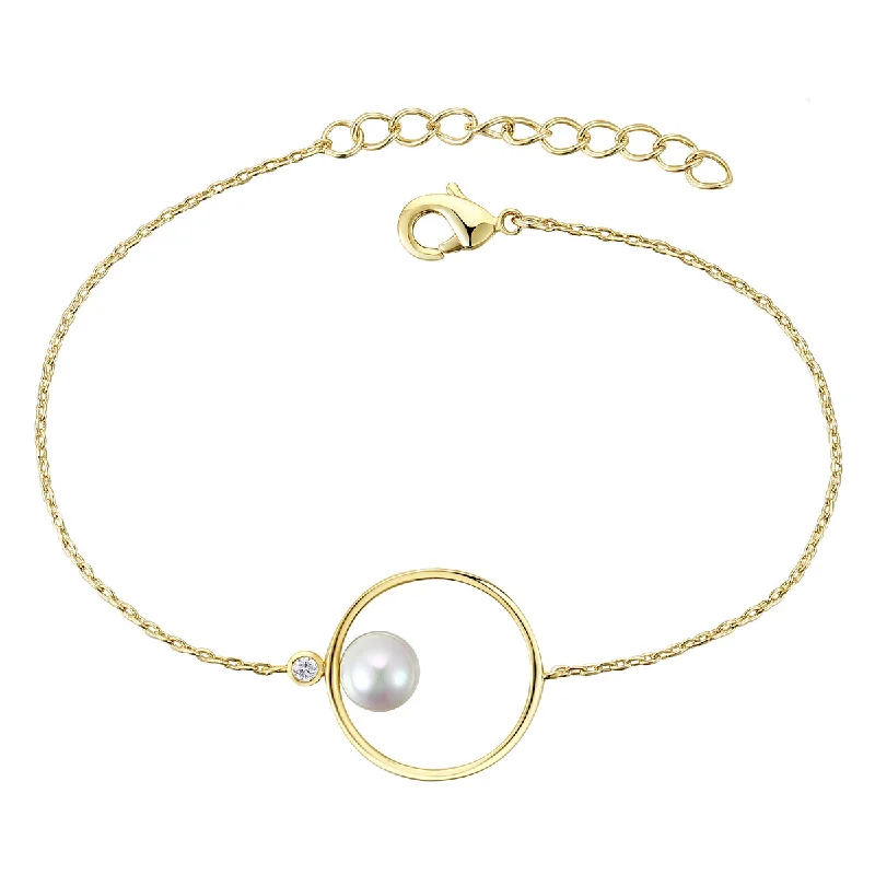 Jewelry Sale Bonanza – Grab Your Sparkle Now Delphine Golden Circle Pearl Bracelet 