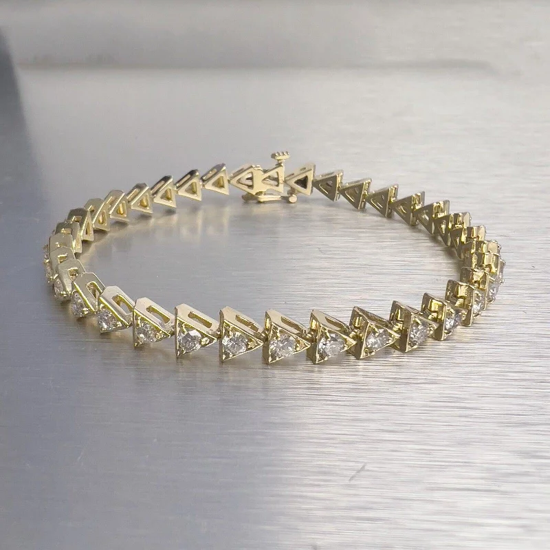 High-End Jewelry, Now More Affordable Than Ever 14k Yellow Gold Diamond Tennis Bracelet 3.60ctw G-H SI2 7.00" 17.5g