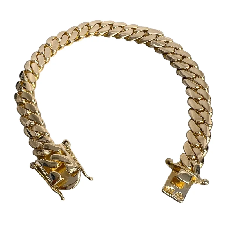 Shop Stylish Jewelry Now And Save Big 14k Yellow Gold Miami Cuban Link 8.15mm Bracelet 7.00" 36.7g w/ Hidden Box Clasp