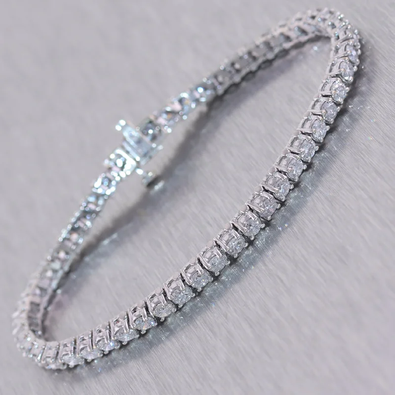 Bohemian-Inspired Jewelry For Free-Spirited Fashion 18k White Gold 6ctw Diamond Tennis Bracelet