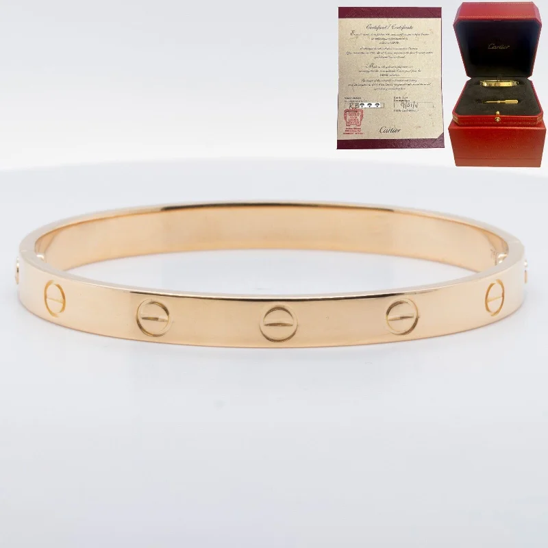 Jewelry Clearance Event – Stock Up Before It's Over 2011 Cartier Love 18k Yellow Gold Bangle Bracelet Size 17 BOX & CERTIFICATE