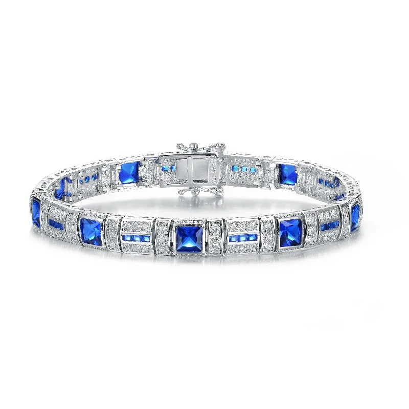 Big Savings On Your Favorite Jewelry Pieces Monfort Blue Cubic Zirconia Square Bracelet