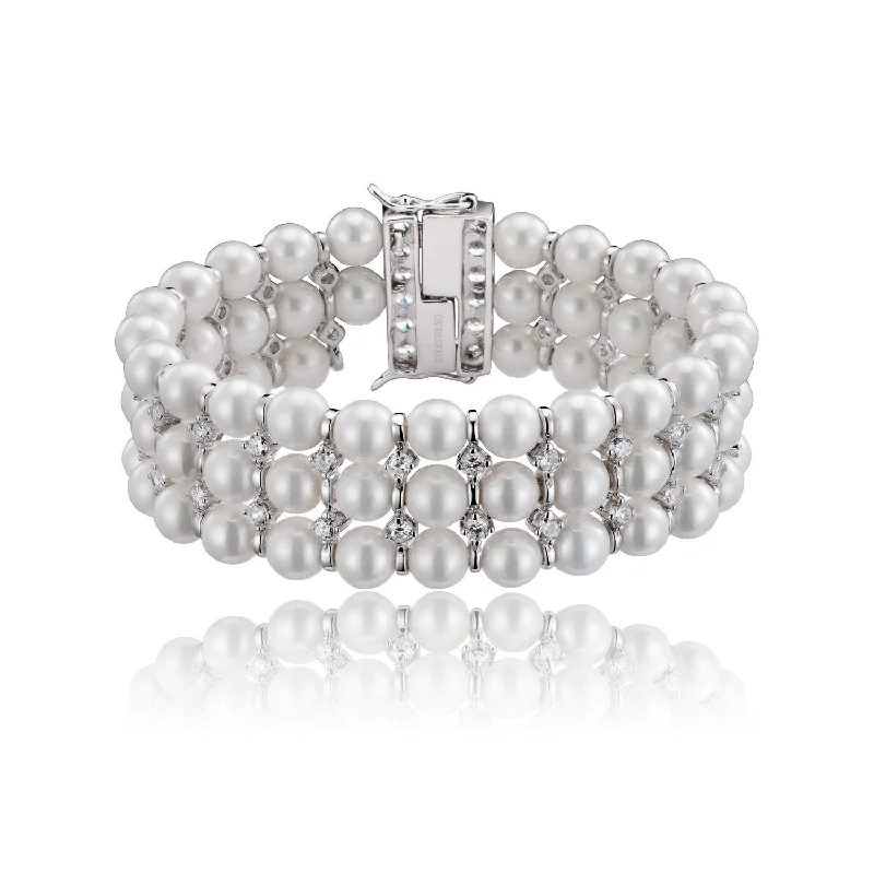 Don't Miss Out On Bestselling Jewelry At Special Prices Delphine Monfort Three Row Pearl Bracelet