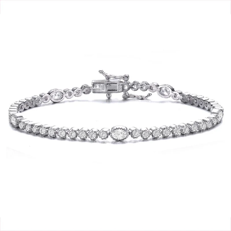 Handcrafted Jewelry Sale – Unique Designs At Low Prices Marie Bezel Set Tennis Bracelet