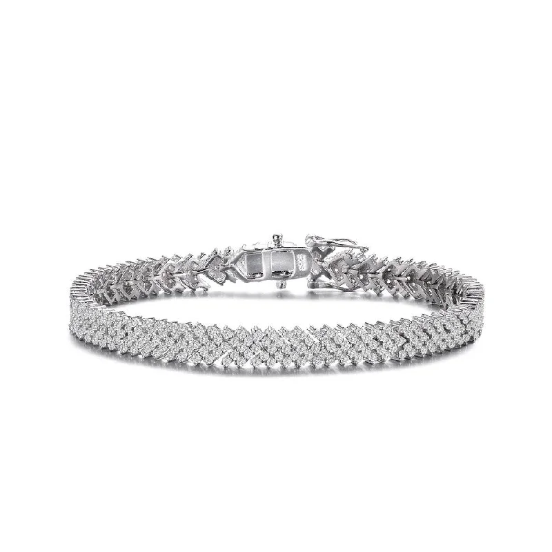 Timeless Jewelry At Special Discount Rates Champéry Cluster Arrow Head Tennis Bracelet