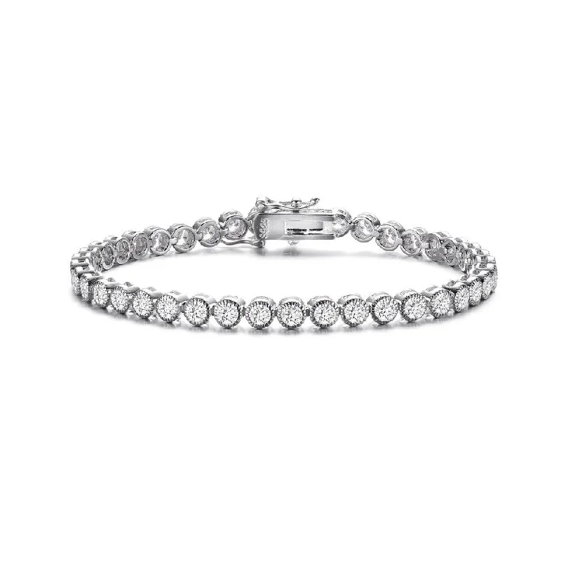 Make Your Outfit Shine With Discounted Jewelry Louise Milgrain Bezel Tennis Bracelet