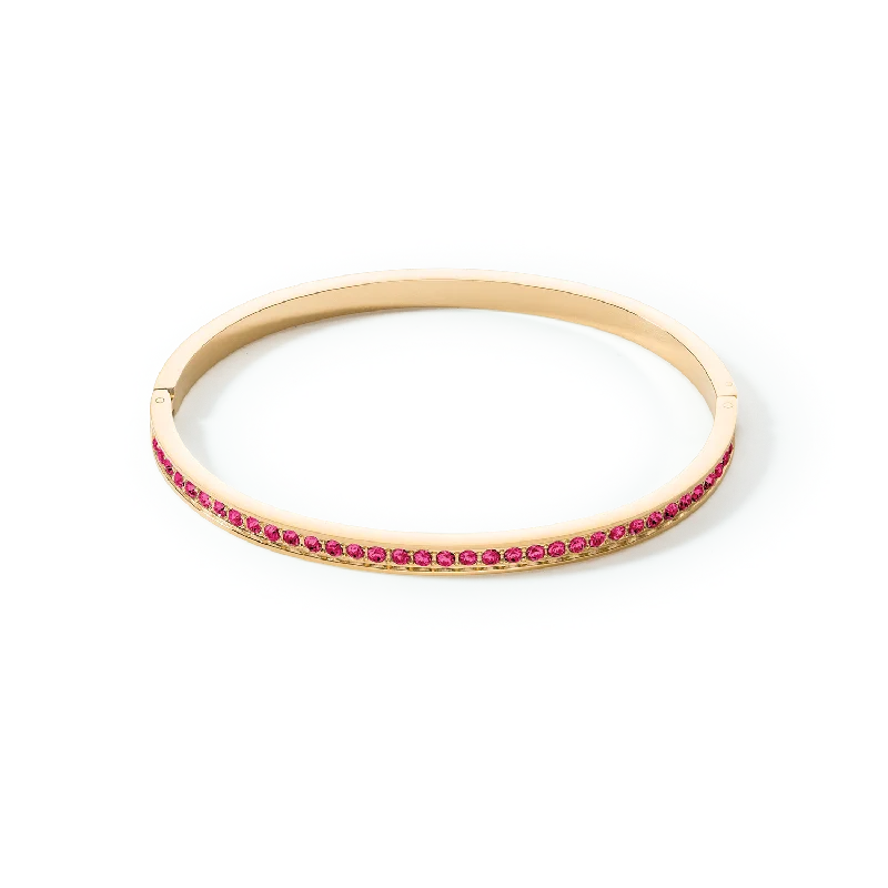 Limited-Stock Jewelry Sale – Once It's Gone, It's Gone Bangle stainless steel & crystals gold pink 17