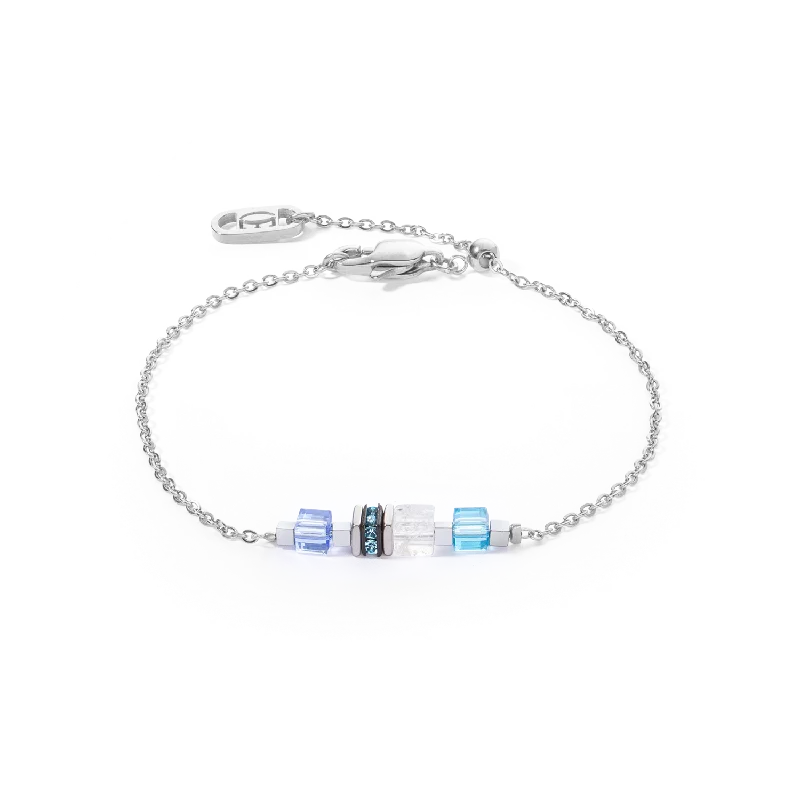 Jewelry Sale Alert – Shop Timeless Elegance Today Bracelet Mini Cubes & Chain silver-blue