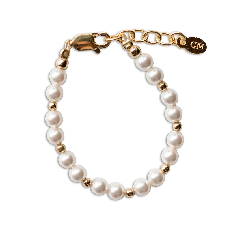 Luxury Jewelry Clearance – Shop Premium Styles Now 14K Gold Plated Simulated Pearl Baby and Kids Bracelet