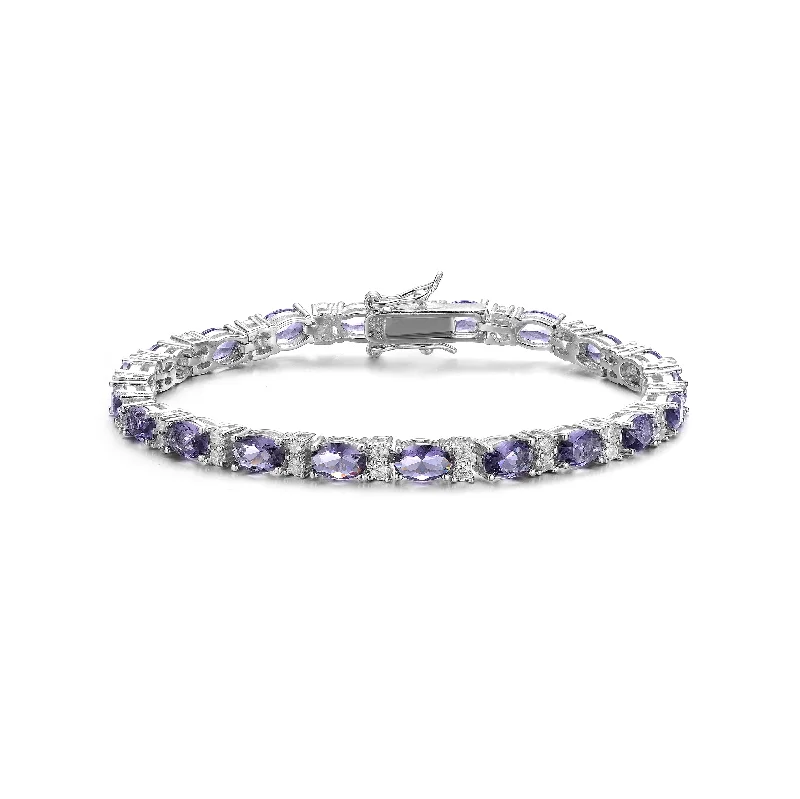 Celebrate Every Occasion With Sparkling Savings Classy Sterling Silver Colored Stones Elegant Tennis Bracelet