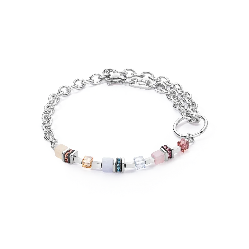 Timeless Jewelry At Special Discount Rates GeoCUBE® Fusion Charm bracelet silver-pastel