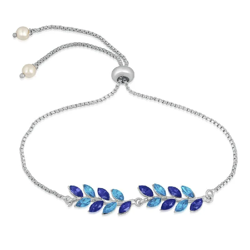 Timeless Jewelry Styles At Wallet-Friendly Prices Mahi Elegant & Leafy Designer adjustable crystal Bracelet