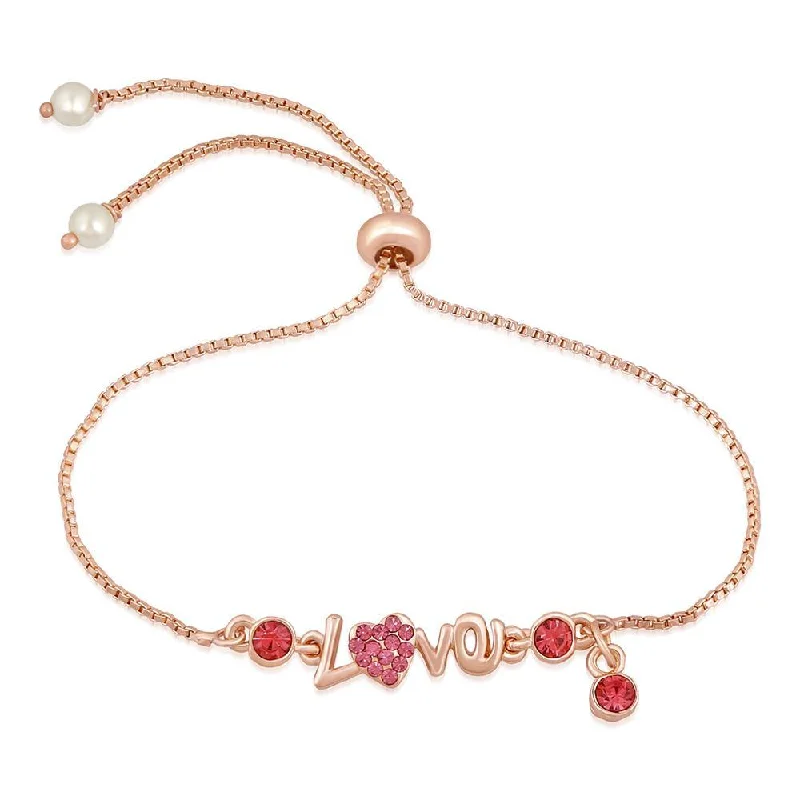 Elevate Your Jewelry Collection With Limited-Time Savings Mahi Immense Love Adjustable Crystal Bracelet