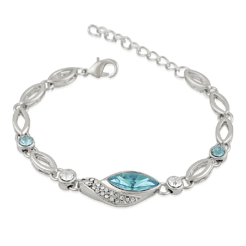 Elegant Necklaces And Bracelets At Limited-Time Offers Mahi Marquise Solitaire Crystal Adjustable Bracelet