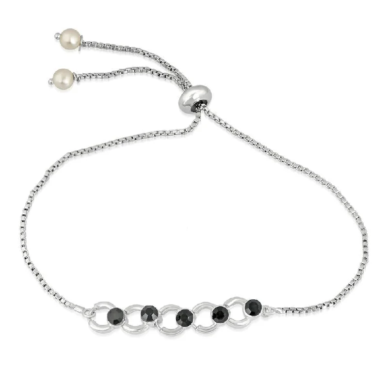 Celebrate Every Occasion With Sparkling Savings Mahi Stylish Circular adjustable Crystal Bracelet